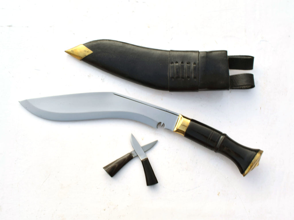 Handmade Nepalese Traditional Kukri Knife – Service No.1 – 10" Blade – Buffalo Horn Handle | Khukuri from Nepal