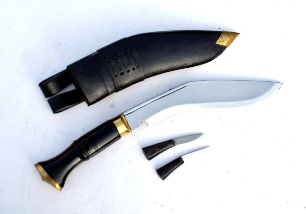 Handmade Nepalese Traditional Kukri Knife – Service No.1 – 10" Blade – Buffalo Horn Handle | Khukuri from Nepal