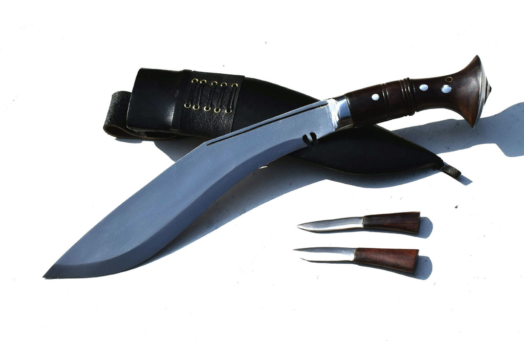 Handmade Nepalese-Traditional Kukuri-Kukri Knife-Survival Full Tang-12" Blade- Black Sheath