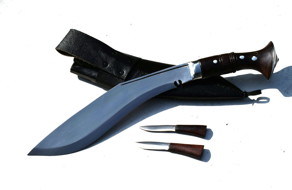 Handmade Nepalese-Traditional Kukuri-Kukri Knife-Survival Full Tang-12" Blade- Black Sheath