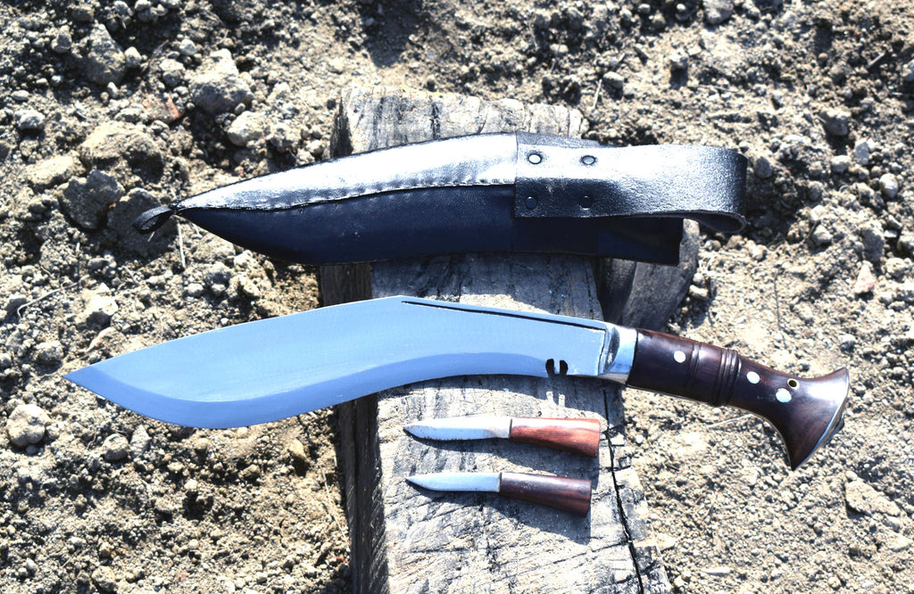 Handmade Nepalese-Traditional Kukuri-Kukri Knife-Survival Full Tang-12" Blade- Black Sheath