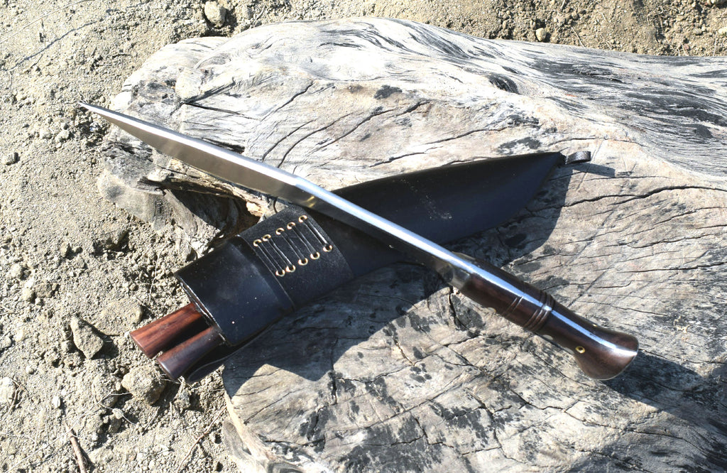 Handmade Nepalese-Traditional Kukuri-Kukri Knife-Survival Full Tang-12" Blade- Black Sheath