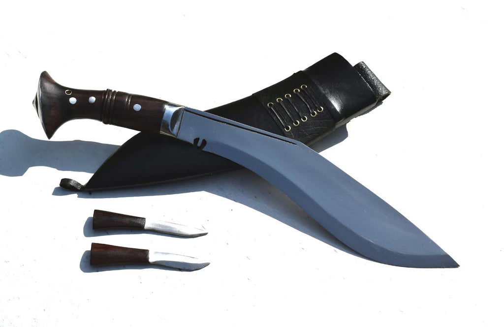 Handmade Nepalese-Traditional Kukuri-Kukri Knife-Survival Full Tang-12" Blade- Black Sheath