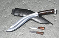 Handmade Nepalese-Traditional Kukuri-Kukri Knife-Afghan Full Tang-13" Blade- Black Sheath