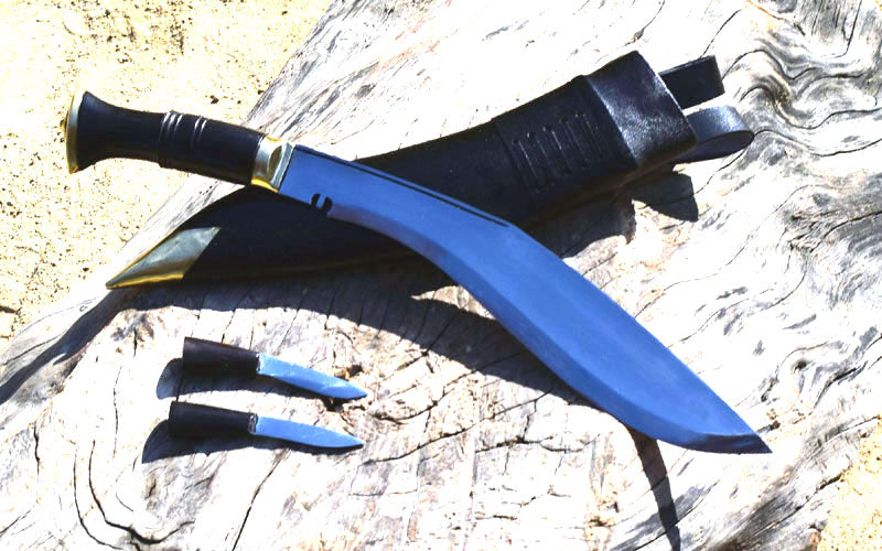 Handmade Nepalese Traditional Kukri Knife – 13" Blade – Buffalo Horn Handle – Black Sheath | Khukuri from Nepal