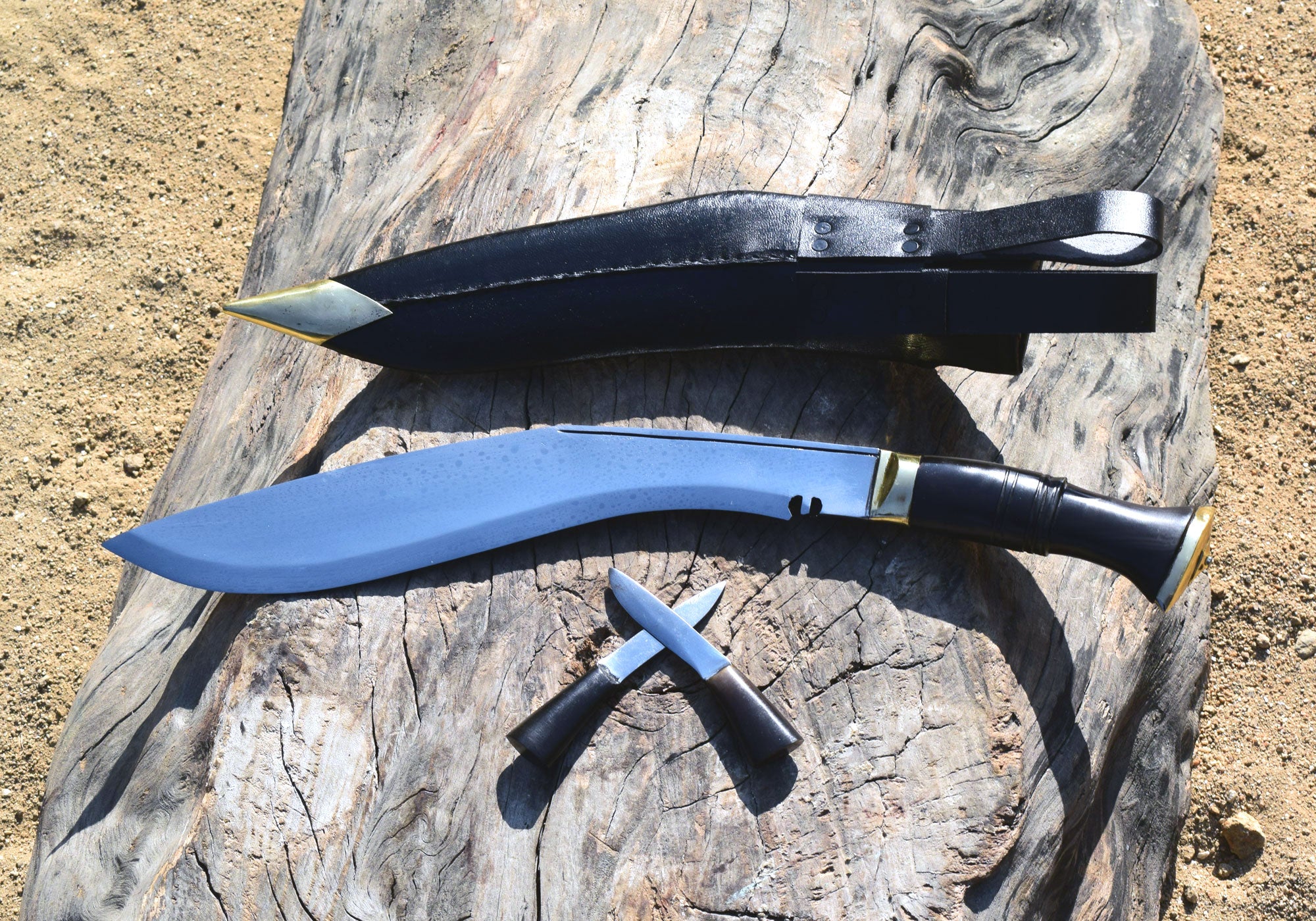 Handmade Nepalese Traditional Kukri Knife – 13" Blade – Buffalo Horn Handle – Black Sheath | Khukuri from Nepal