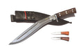 Handmade Nepalese Sirupate Kukri Knife 13 inch full tang blade wooden handle black leather sheath