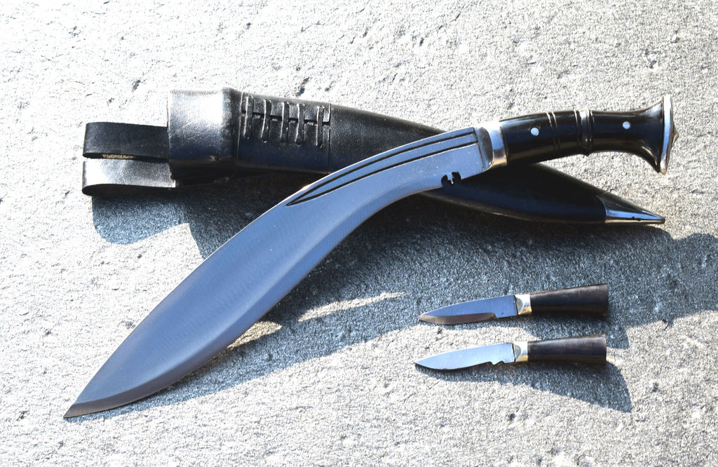 Bhojpure kukri knife blade close-up – 5160 high-carbon steel