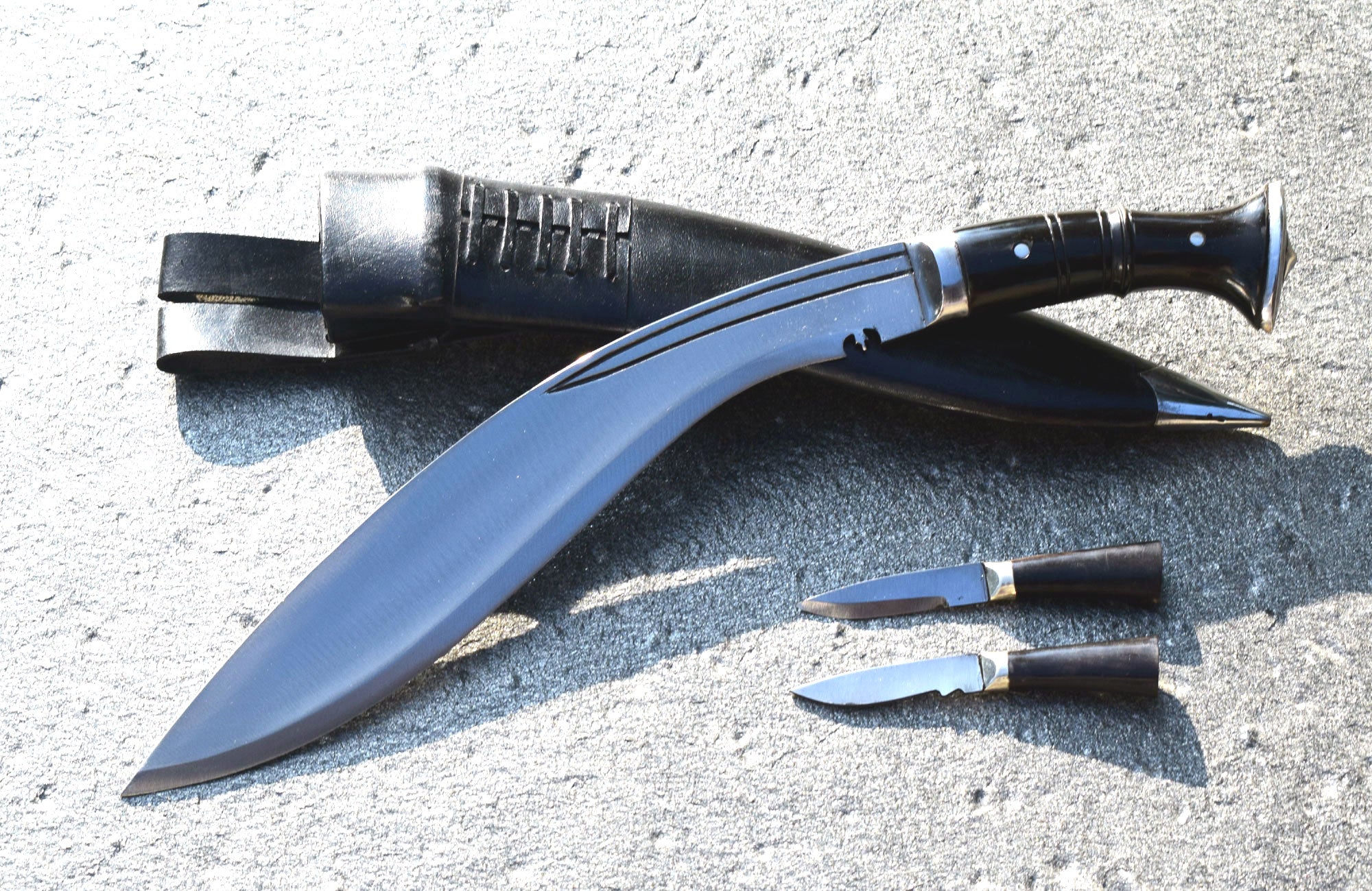 Bhojpure kukri knife blade close-up – 5160 high-carbon steel