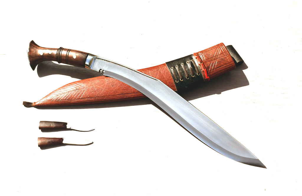 Sirupate kukri knife full tang construction – side view showing blade profile