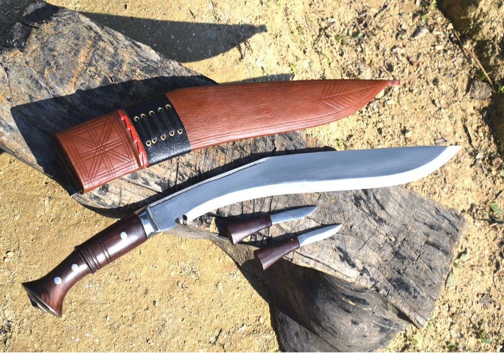 Traditional Nepalese kukri with karda and sharpening steel – Grace Kukri House