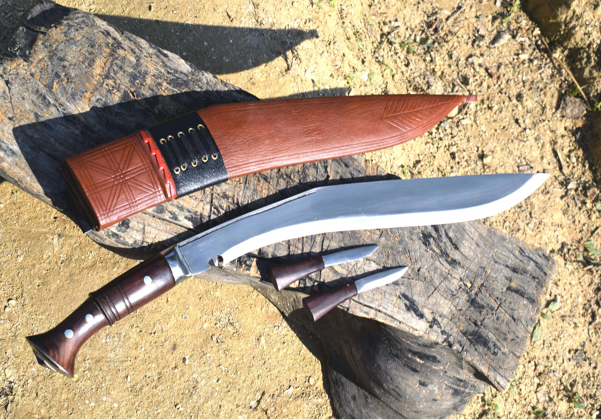 Traditional Nepalese kukri with karda and sharpening steel – Grace Kukri House