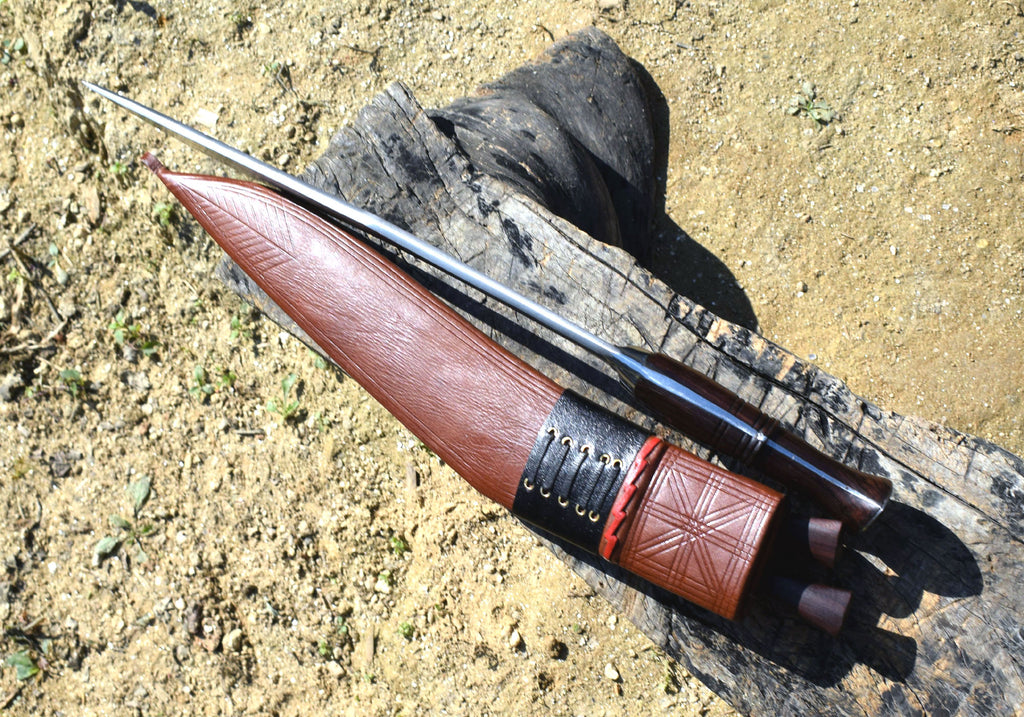 Sirupate kukri knife with accessories – karda and sharpening steel included