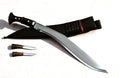 Handmade Nepalese - Traditional Kukri Knife – Sirupate Full Tang-15.5" Blade-Buffalo Horn Handle - Black Sheath.