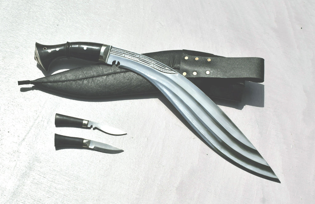 WW2 kukri blade spine and belly detail 5160 carbon steel