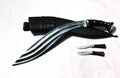Handmade WW2 Gurkha military kukri knife 15.5 inch blade full tang front view