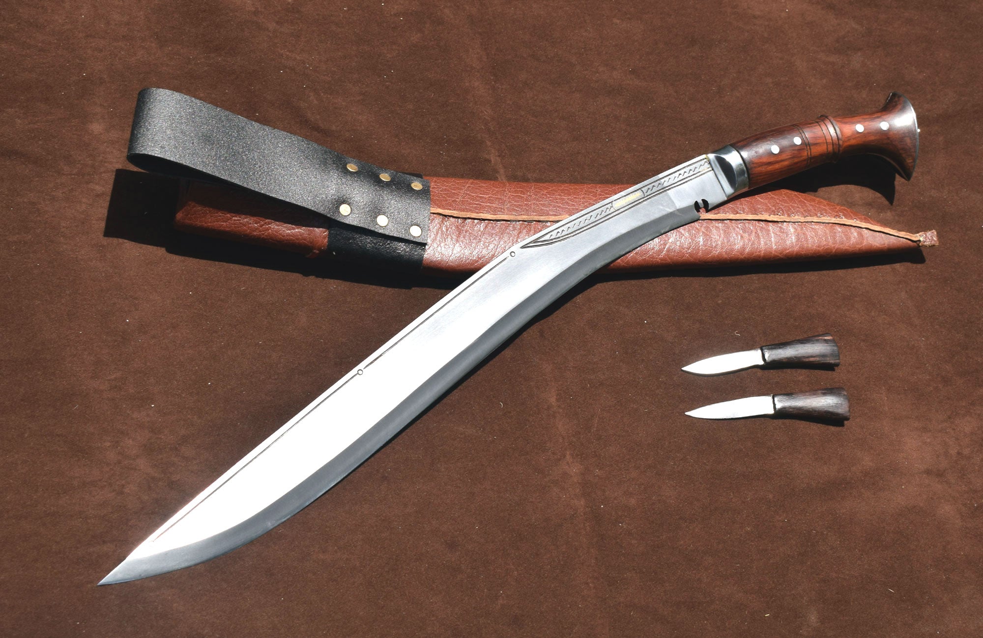 Full tang Sirupate Kukri Knife 18.5 inch – complete set with sheath – handmade in Nepal – Grace Kukri House