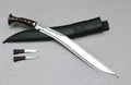Handmade Nepalese Sirupate Kukri Knife 18.5 inch full tang blade with rosewood handle and black leather sheath – Grace Kukri House