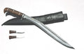 Handmade Nepalese Sirupate Full Tang Kukri 18 inch with 7 inch rosewood handle, black leather sheath and Karda Chakmak – Grace Kukri House Nepal