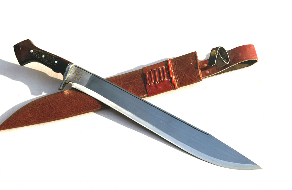 Handmade Nepali Kukri Machete – 20" Full Tang Hunting & Survival Knife with Sheath