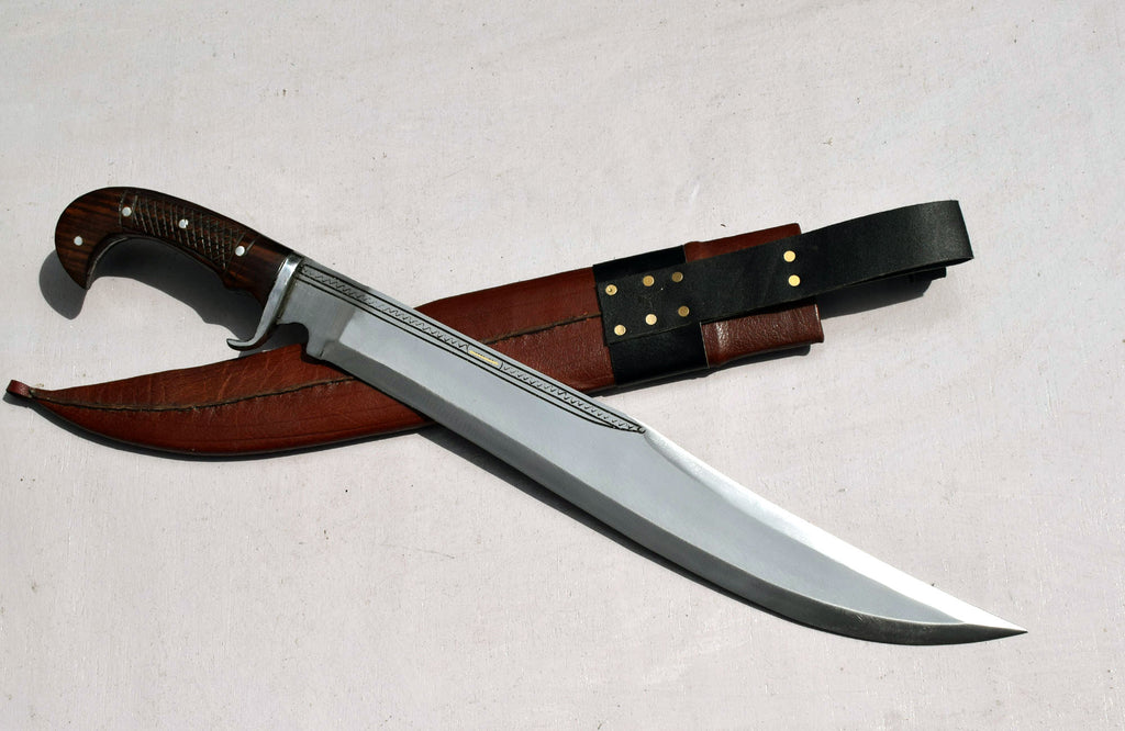 Full tang kukri machete 20 inch – blade belly showing 63mm width and sharp edge