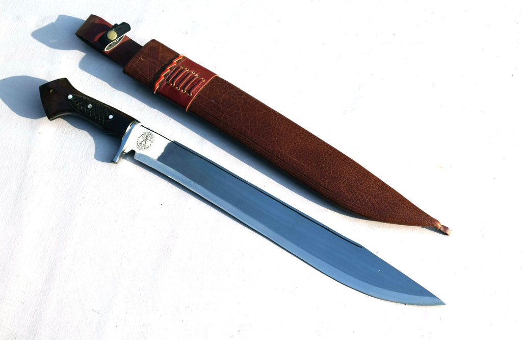 Handmade Nepali Kukri Machete – 20" Full Tang Hunting & Survival Knife with Sheath