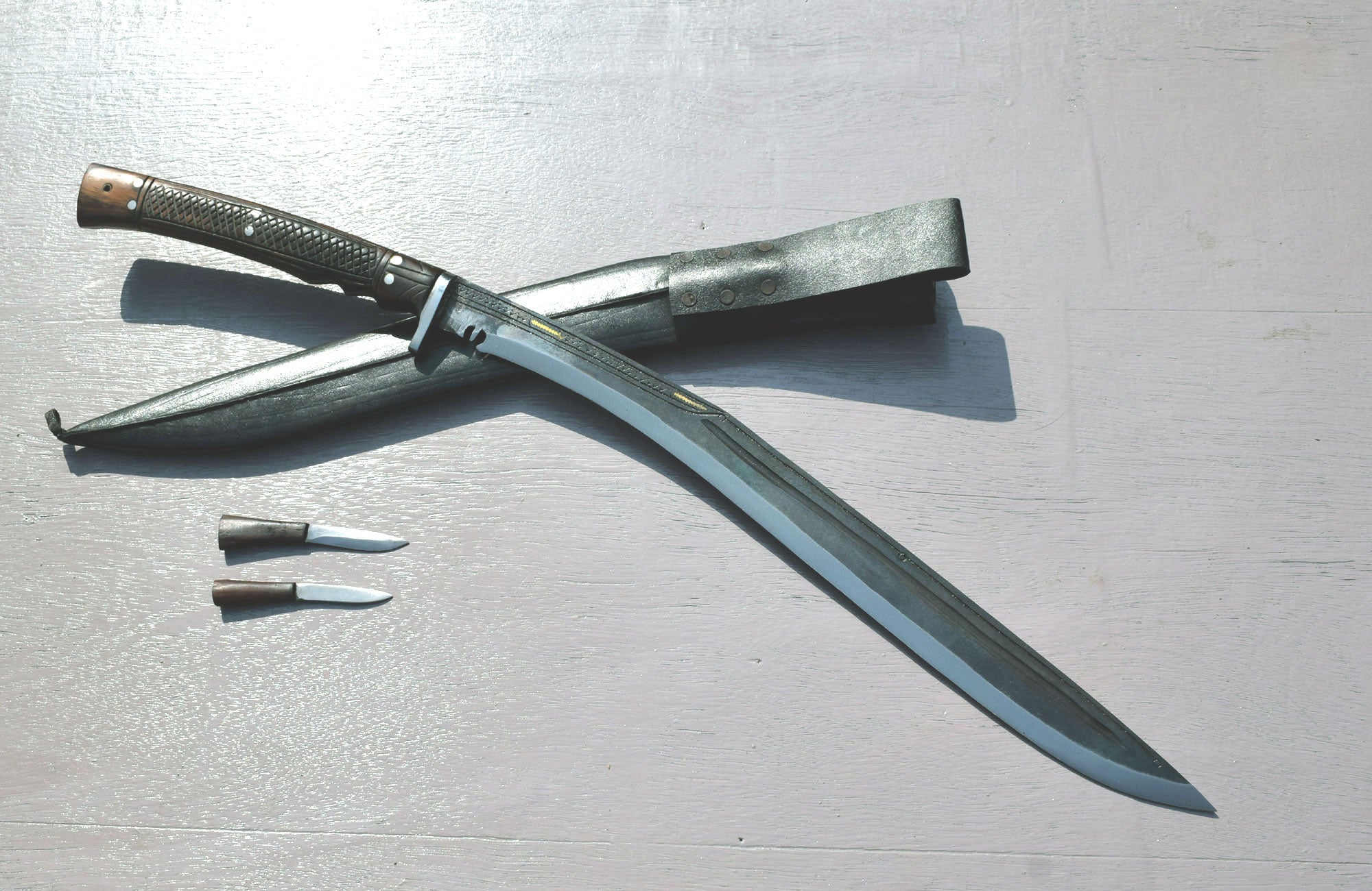 Sirupate Kukri with Black Leather Sheath – Grace Kukri House