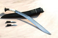 Handmade Nepalese - Traditional Kukri Knife – Sirupate Tinchira Full Tang-21" Blade-Buffalo Horn & Bone Joined Handle.