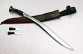 Handmade Nepalese Traditional Kukri Knife – Sirupate Full Tang 24" Blade, Rosewood Handle & Brown Sheath